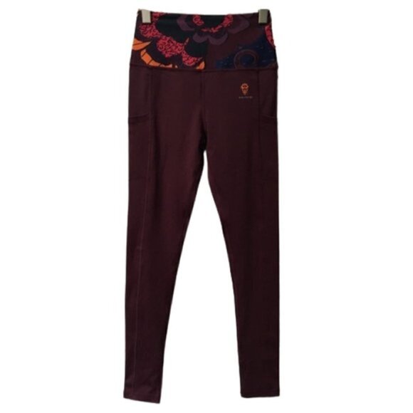 𝅺rolfriqs Africas Riches Bodysharp Womens Leggings - Burgundy - Picture 2 of 11
